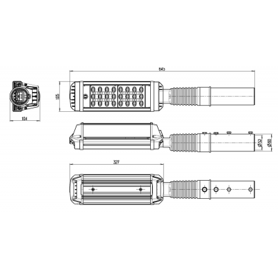 Уличный консольный светильник MAG3-060-124 (740.G.48.ND) 4000К КСС глубокая труба 48 мм