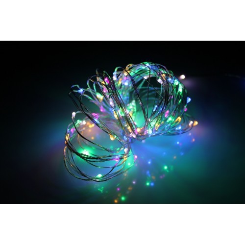 Гирлянда на проволоке РОСА 12V LED-DD-100-10M-12V-MULTY, LED Роса 10м, мульти