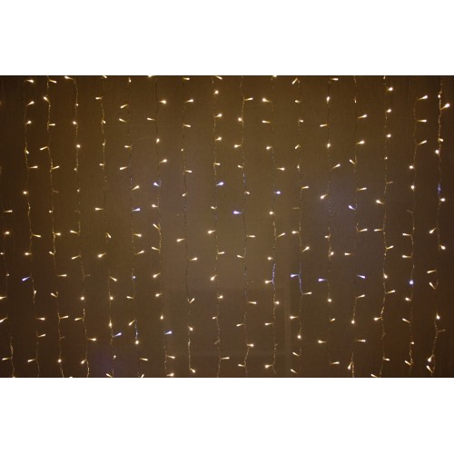 Световой занавес Flash мерцание LED-PL-1920-240V-2x1.5M-WW/С-F(CW) (белые теплые светодиоды/прозр. пр), FLASH холодный белый 2023