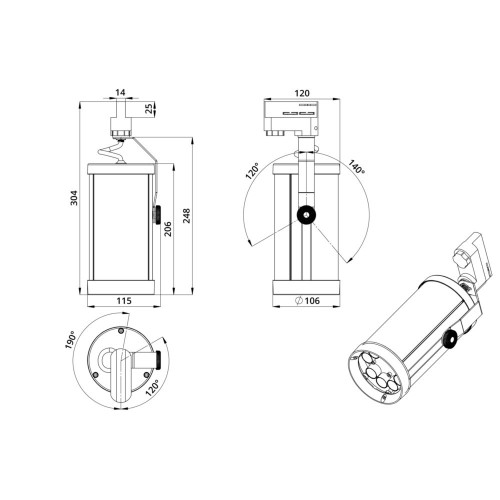 Арктур-Трек-30-830-L50-RAL9005-Муар