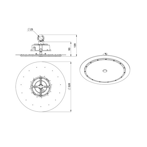Промышленный подвесной светильник 120 Вт 3000К 120 град.
