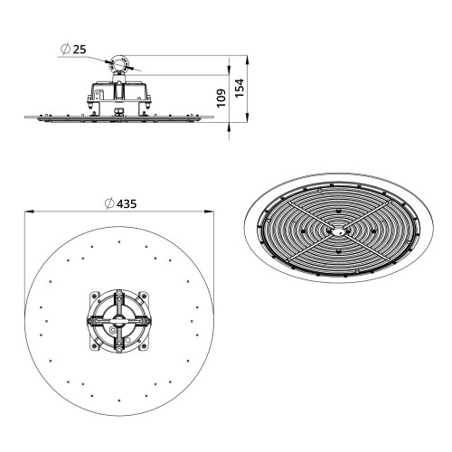 Промышленный подвесной светильник 250 Вт 4000К 70 град. Промышленный подвесной светильник 250 Вт 4000К 70 град.