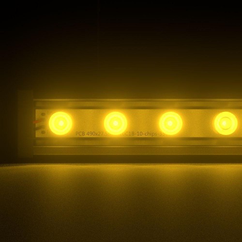 Архитектурный светильник линейный 20 Вт цвет янтарь (amber) 90 градусов
