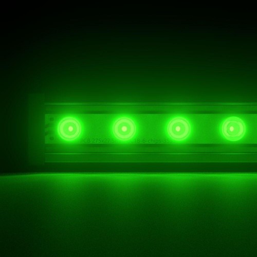 Архитектурный светильник линейный 24 Вт цвет GREEN 50 градусов
