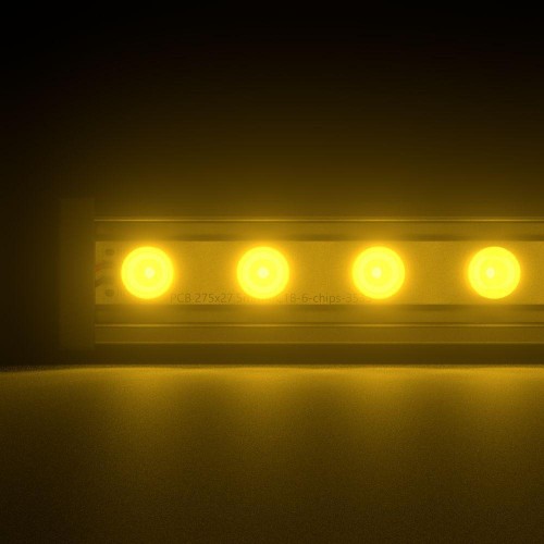 Архитектурный светильник линейный 36 Вт цвет янтарь (amber) 90 градусов