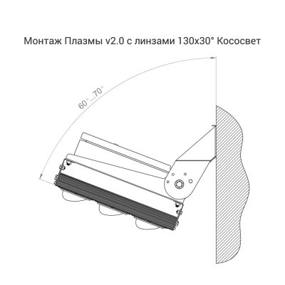 Мощный светодиодный прожектор 500 Вт 3000К 130x30 
градусов