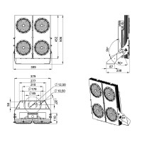 Мощный светодиодный прожектор 500 Вт 4000К 60 градусов