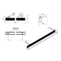 Архитектурный светильник линейный 18 Вт 3000К 120 градусов