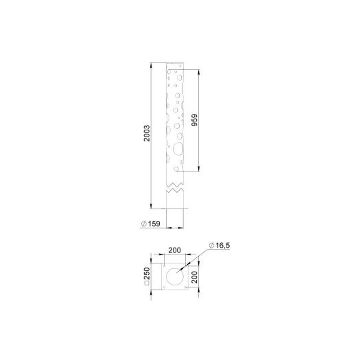Парковый светодиодный светильник Tower-30-2000/1000-Круги-830 30 Вт 3000К