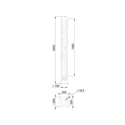 Парковый светодиодный светильник Tower-50-3000/1500-Лабиринт-840 50 Вт 4000К