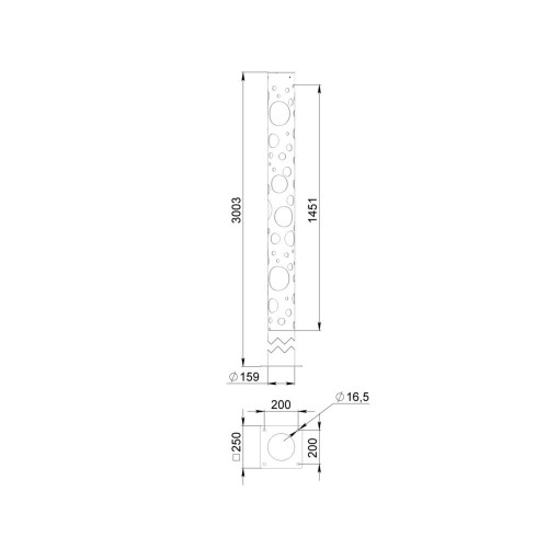 Парковый светодиодный светильник Tower-50-3000/1500-Круги-830 50 Вт 3000К